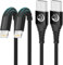 Aioneus Cable iPhone [1+2M 2Pack] Apple MFi Certificado Cable iPhone Carga Rápida,Cable Cargador iPhone Nylon Trenzado USB Lightning Cable para iPhone 14 13 12 11 Pro XS MAX XR X 8 7 6S 6 Plus 5,iPad