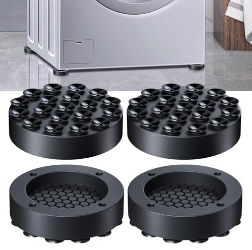 Schwingungsdämpfer Waschmaschine, 4 Stück Waschmaschinen Untergestell Unterlage Antirutschmatte Waschmaschine Füße Matte, Antivibrationsmatte Waschmaschine Anti Rutsch Pads Waschmaschinen Dämpfer