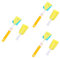 Beatifufu 6 Piezas Cepillo de Lavado Accesorios Bebe Kit Bebe Cepillo de Copa de Vino Cepillo de Limpieza de Esponja Cepillo para Limpiar biberones Cepillo Limpiador de biberones Yellow