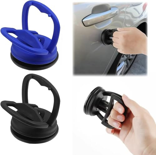 2 Pcs Suction Cups, 6cm Car Dent Puller, Dent Puller Suction Cup, Portable Auto Pit Repair Machine, Heavy Duty Dent Removal kit, for Heavy Objects Moving and Car Body(Black,Dark Blue)