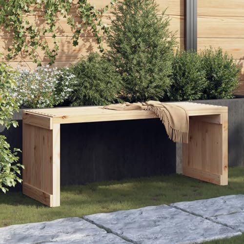 Xichuzi Gartenbank Ausziehbar 212,5x40,5x45 cm Massivholz Kiefer, Terrassenmöbel, Wetterfeste Bank, Outdoor Bank, Parkbank, Garten Banken, Deko Bank, Gartenmöbel - 832525