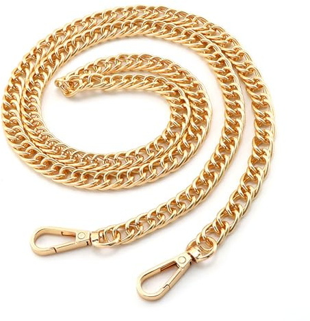 Metall Taschenkette Geldbörsen Schulterriemen Goldriemen Kette Taschenkette 120 Cm Handtaschen Ersatz Schulterriemen Ersatz Kette Stilvolles Gelbgold Mit Robusten Verschlüssen