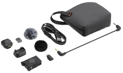Für DJI MIC mini: Kleines, ultraleichtes Audio-Mikrofon mit Stabiler Übertragung(Mini 1 TX 1 RX)