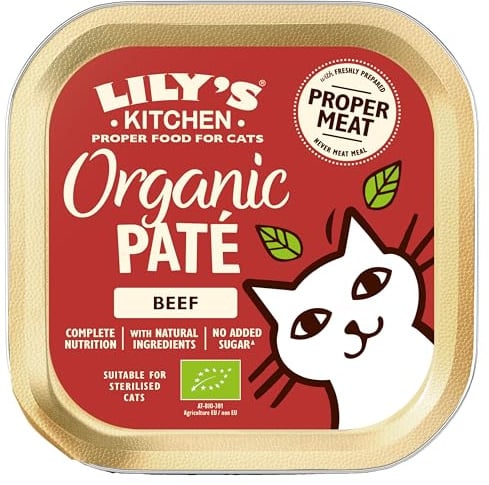 Lilys Kitchen Organic Beef for Cats, 85 g, Pack of 19
