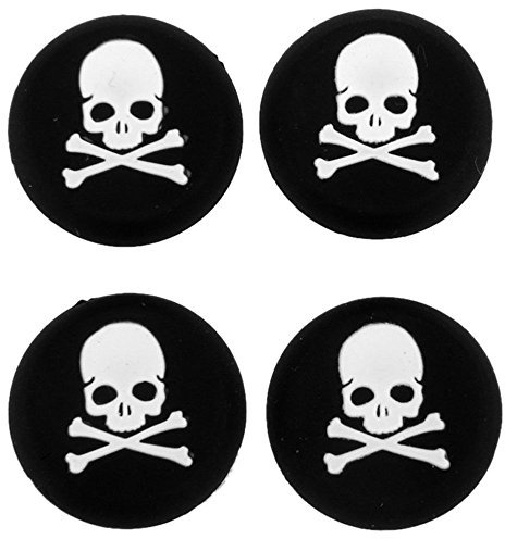 Carcasa de silicona para mandos de juego PS4, Xbox One, PS3, Xbox 360, PS2, 4 calaveras, color blanco