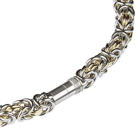 Ernstes Design Edvita Königskette K143 9 mm Edelstahl Gelbgold besch Halskette
