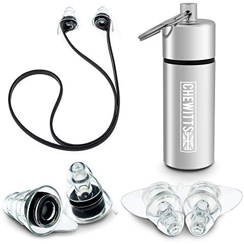 Ear Plugs For Concerts - 2 Pairs Noise Cancelling Reduction Earplugs - High Fidelity Reusable Silicone Earplugs - Hearing Protection For Concerts, Clubs, Festivals, Musicians, DJ's, Drumming, Singers