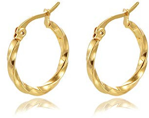 Yumay Twisted Hoop Earrings for Women and Girls (20MM)