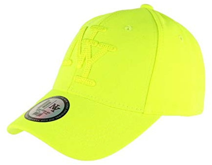 Hip Hop Honour Berretto NY Giallo Fluo Flashy Baseball Gwyz - Taglia: Taglia unica - Colore: Giallo - Misto, giallo, taglia unica