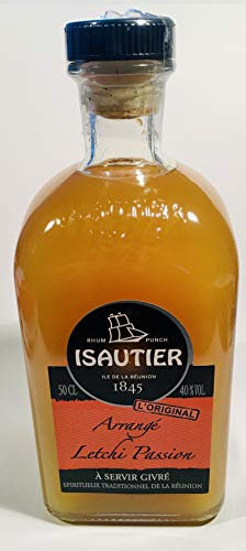 Rhum Arrangé Litchi Passion 40° Isautier en bouteille verre 50 cl