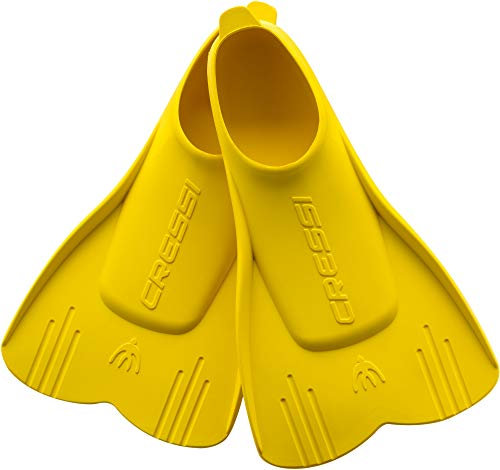 Cressi Mini Light Fins, Pinne Corte e Leggere per Nuoto e Snorkeling Bambini, Giallo, 23/24 EU