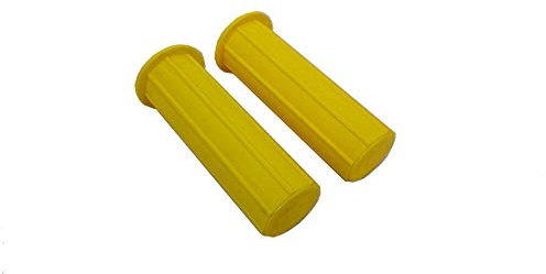 KetoPlastics REPLACEMENT WHEELBARROW HANDLE GRIPS 30MM INSIDE DIAMETER SOFT GRIP (YELLOW)