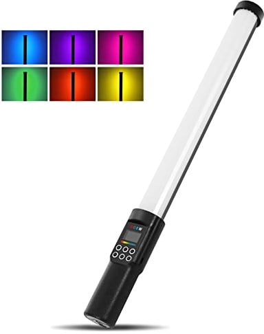 Fututech 3000-6500K Tragbarer LED-Leuchtstab, für Fotografie, Hintergrundlicht, RGB Farbe 18, Beleuchtung 4600 mAh, integrierter Akku, wiederaufladbar, 1/4-Schnittstelle