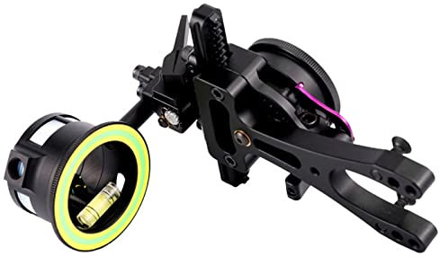 Rehomy Bogenschießen Visier für Compoundbogen 1 Pin mit 2 Zielpunkt Feinabstimmung Fast Eddie Sight Bogenschießen Zubehör