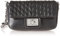 KARL LAGERFELD Paris Agyness Crossbody mit gesteppter Klappe, Schwarz/Silber, Einheitsgröße