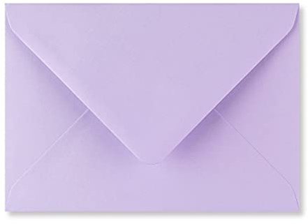 C5 Coloured Envelopes for A5 Greeting Cards Wedding Invitations & Crafts (162x229mm) Pack of 40 (Lilac)