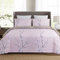YEPINS Microfiber Quilt Duvet Cover Set with Zipper Closure and Corner Ties, Tree Branch Printed Pattern, Pink and Gray Color, Reversible Design- King Size(230X220CM)
