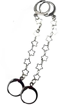 Dangly drop earrings for Loop earplugs | in ear piece gold plated or stainless steel| anti loss jewellery (Silver star chain, Hoop attachment)