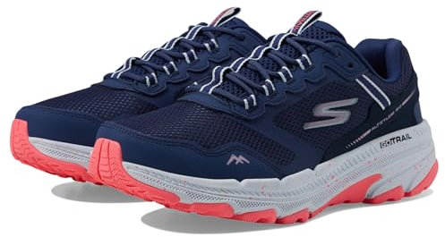 Skechers Altitude Damen Traillaufschuhe GO Run Trail HÖHE 2.0 Ravine, Navy Leather/Pink Trim, 39.5 EU
