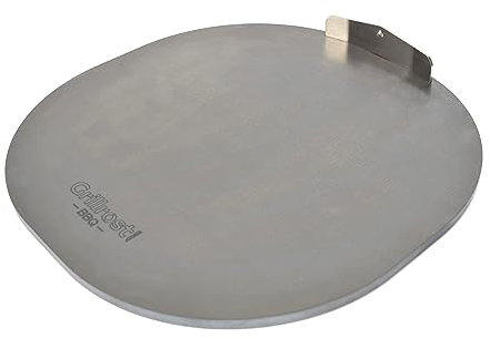 Grillrost.com Das Original Pizzastahl Basis - extrem massiv mit steckbarer Bande