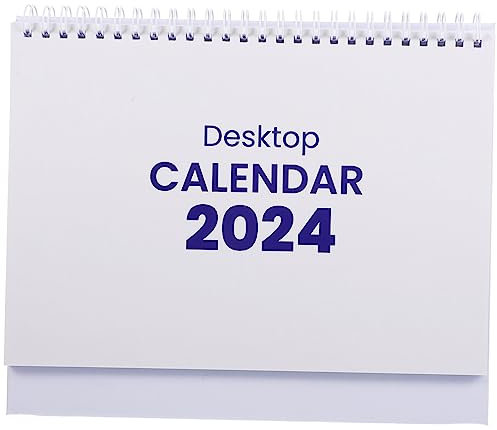 OHPHCALL Tischkalender 2024 Jahreskalender Minimalistisches Zeltkalender 2024 Tageskalender Jahresplaner 2024 Kleiner Kalender Notizkalender Zeitpläne Papier Muschelschale Haushalt