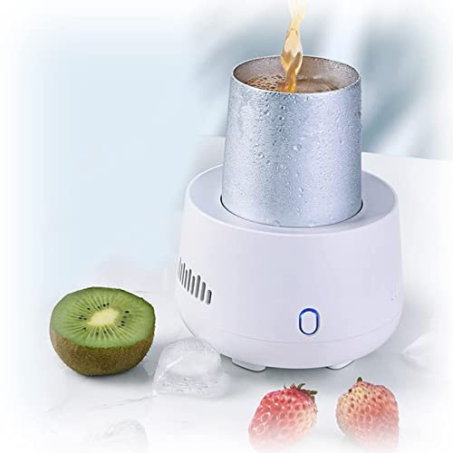 Smart Beverage Cooler Cup, Home Office Cold Drink Machine with Food-grade Aluminum Mug, Electric Drink Cooler Instant Quick Cooling Cup for Beer Cola Milk Wine