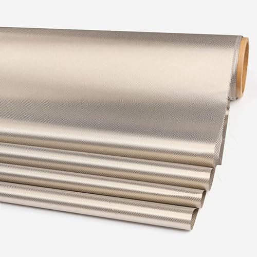 Abschirmgewebe Blocker in Militärqualität Kupfer-Nickel-Faraday-Gewebe Abschirmung Smartphone Block EMF-Schutzgewebe für Smart Meter RF Blocking mit Leitfähigem Tuch,silver-4m