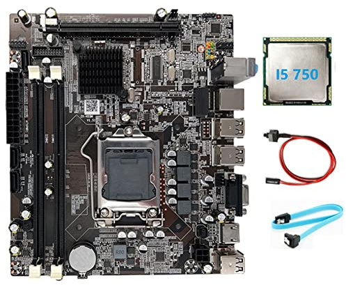 Seprendi Supports I3 530 I5 760 Series CPU DDR3 Memory Motherboard +I5 750 CPU+Switch Cable+ Cable
