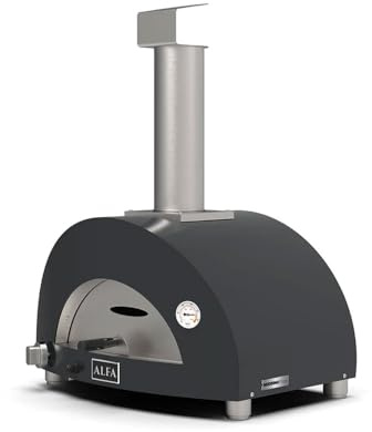 Alfa Forni Holzkohlegrill der Marke Modell Moderno 2 Pizze Legna Ardesia Grey