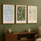 PWAAHDC Lot de 3 impressions sur toile de William Morris de style vintage neutre pour décoration murale de salon, sans châssis, format A3