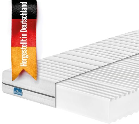 Matratzenheld Kinder und Jugendmatratze H1/H2 | Ergonomische 7-Zonen Kaltschaummatratze | produziert in Deutschland | 10-65 kg Körpergewicht | Öko-Tex Zertifiziert | Höhe 18cm | 90 x 200cm