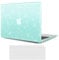 KEROM Glitter Case for MacBook Air 13 inch 2022-2018 Release M1 A2337 A2179 A1932, Sparkly Shining Bling Plastic Hard Shell Case & Keyboard Cover for Mac Air 13 2018-2022, Mint Green Glitter