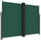 vidaXL Tenda da Sole Laterale Retrattile Verde Scuro 180x1200 cm
