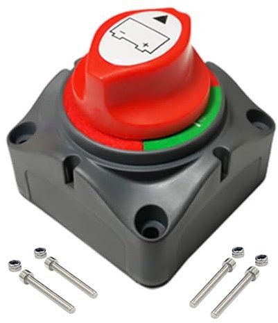 HandGold 600A Batterietrennschalter Trennschalter 12-48v Wasserdicht Heavy Double Battery Master Cut Shut Off Isolator Schalter für Auto Fahrzeug RV und Marine Boot (600A On/Off)