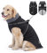 HAPPY HACHI Hundemantel Wasserdicht, Hundemantel Winter Warmer Hundejacke mit Geschirr, Reflektierend Hundejacke, Hundemantel Grosse Hunde Haltbarer Doppelter D-Ring (4XL-Brustumfang 80CM)