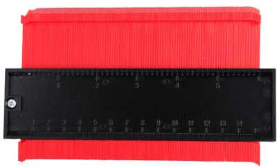 GroveEss Profile Gauge Tool,Profile Shape Gauge Duplicator with Lock,Marking Gauge Woodworking Tools for Carpets Tiles Laminate Floor Flower Strips