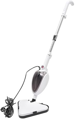Nettoyeur vapeur 1300 W avec réservoir d'eau de 280 ml, accessoires complets, température de vapeur 110 °C, nettoyeur vapeur rotatif pour sols, tapis, carreaux de céramique