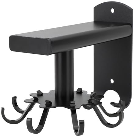 Locadence Kitchen Utensil Hanger, 360 Degree Rotation Rotatable Hooks, Strong Load Bearing Aluminum Cookware Hanger, Kitchen Utensil Rack Hangers Hooks, Wall Hanging Hooks (Black)