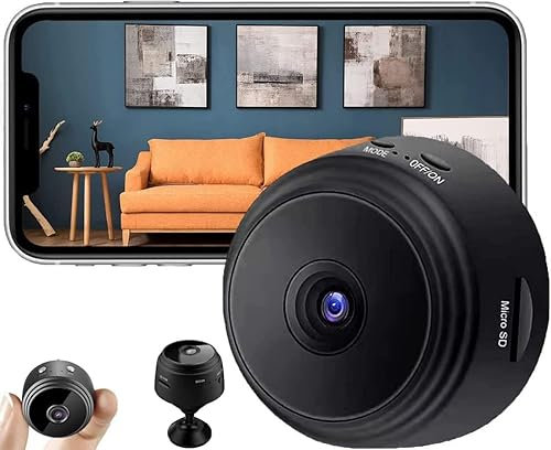 Mini Camera Espion, 1080P Caméra de Surveillance sans Fil avec Enregistrement Camera Surveillance WiFi Longue Batteries Micro Camera Cachée avec Détection de Mouvement et Vision Nocturne Spy Cam