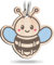 Bee Happy - Biene Schlüsselanhänger handgemacht aus Holz, Glücksbringer, Bienen Geschenk, Hummel, Wespe niedlich, kleine Biene, Mutmacher Geschenk, Gärtner Geschenke