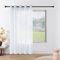 CUCRAF Voile Gardinen Leinenoptik Weiß mit Ösen Vorhänge Halbtransparent für Schlafzimmer Wohnzimmer