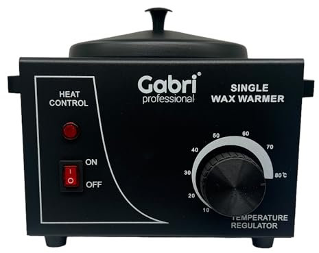 Gabri Waxing Kit Wax Heater Warmer with Temperature Control, Single or Double Wax Pot for Hair Removal, Digital Wax Machine for Women and Men, Ideal for Home, Barber, Salon Use (Single Pot Black)