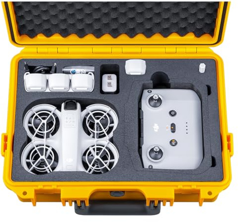 Lykus Titan N110 Wasserdichter Hartschalenkoffer für DJI Neo 1, RC2/RC-N3 | NUR KOFFER, passend für Fly More Combo, bis zu 7 Akkus, unterstützt RC Lanyard, IP67 wasserdicht, stoßfest