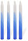 Scentoria Stabkerzen Bunt - Dip Dye Kerzen Höhe 22 cm ø 2,1 cm, Spitzkerzen, Tropfkerzen für Flaschen Rituals Kerze, Gemischt Weiß-Blau für Ferm Living