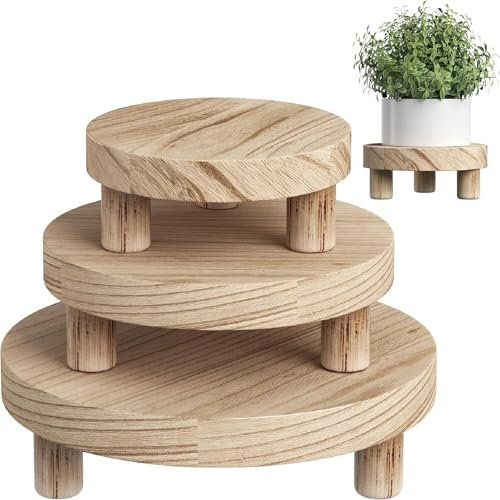 Stgbcst Supporto per vasi da fiori, panca lunga, piante verdi in legno massiccio, adatto per casa, ufficio e giardino (colore legno)