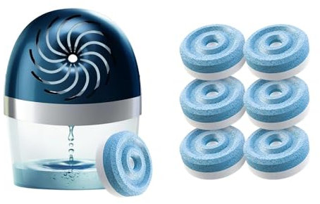 Rubson Lot AERO 360 degré: Déshumidificateur d’air pour la maison, absorbeur d'Humidité et anti odeurs pour pièce de 20 m² incluant 1 Recharge neutre de 450g et Pack 6 Recharges Tabs Neutres 450g