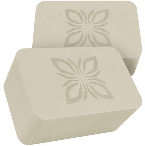OMNANA® RAISE™ Yoga Block EVA 2er Set – Yogablock rutschfest & superleicht – Hochdichter Schaumstoff, stabil & langlebig – Yogablöcke als perfektes Zubehör für Yoga, Pilates & Fitness