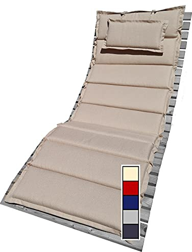 Polsterung Auflage für Wellenliege Waldsofa Traumliege Sonnenliege Relaxliege Gartenliege Himmelsliege Wellnessliege Saunaliege (Crème, Auflage)