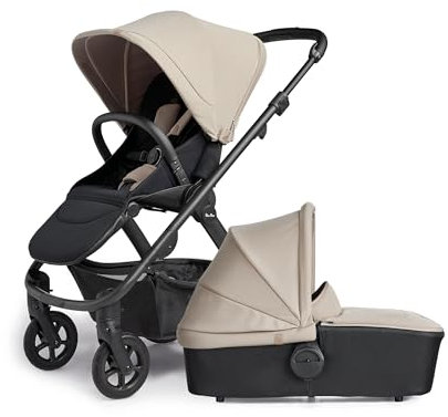 Silver Cross - Tide Kinderwagen - 3-in-1-Kinderwagen mit Tragewanne, wendbarem Sitz und Fahrgestell - robuster Kinderwagen für verschiedenes Gelände - Neugeborene bis 4 Jahre - geräumig -Stone