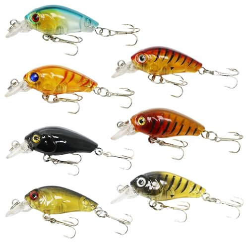 Kasoud Fishing Lure Set, Fishing Bait for Lures Pike and Perch Trout (7)